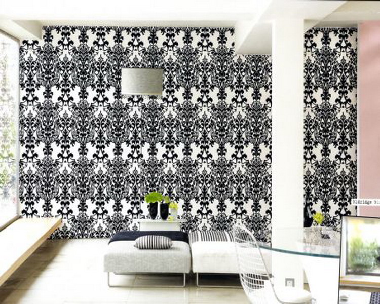 Флоковые обои в интерьере