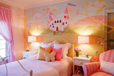 Фотообои в детскую комнату для девочек: фото и особенности выбора сюжета