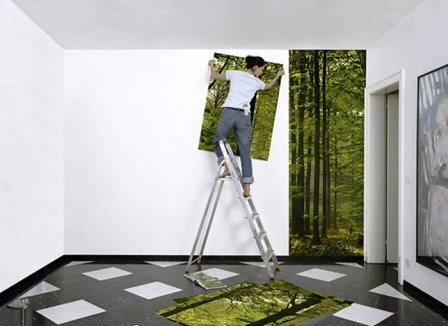 как клеить бумажные фотообои